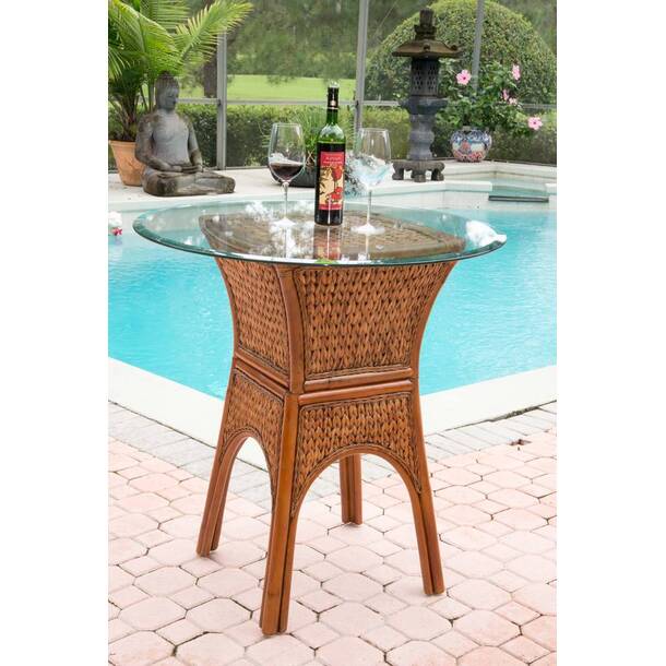 Bay Isle Home Pringle Glass Top End Table And Reviews Wayfair 4047